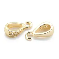 Brass Micro Pave Clear Cubic Zirconia Pendants