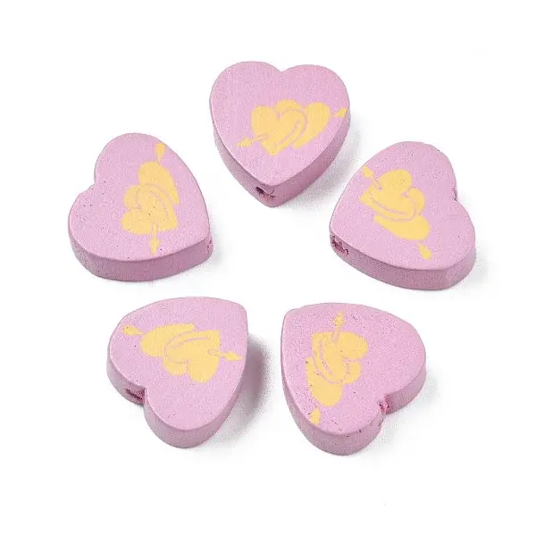 Spray Painted Maple Wood Beads