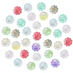 100Pcs Transparent Spray Painted Glass Beads