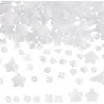 200Pcs 4 Style Spray Painted Glass Beads & Acrylic Beads Caps
