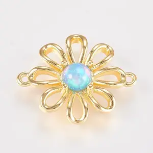 Brass Flower Links Connectors