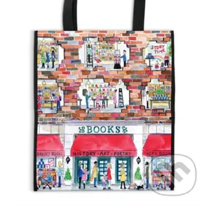 Michael Storrings A Day at the Bookstore Reusable Shopping Bag - Galison