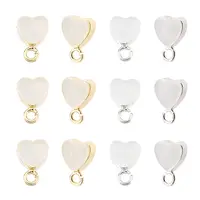 20Pcs 2 Colors Silicone with Brass Ear Nuts