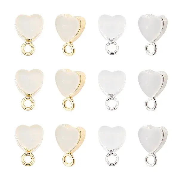 20Pcs 2 Colors Silicone with Brass Ear Nuts