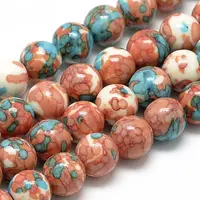 Synthetic Ocean White Jade Beads Strands