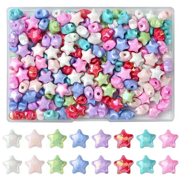 200Pcs Opaque Acrylic Beads