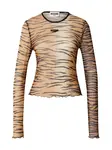 Moschino Jeans Tričko  pueblo / svetlohnedá / čierna