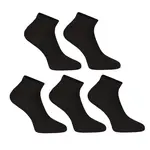 5PACK ponožky nízke bambusové čierne (5PBN01) M