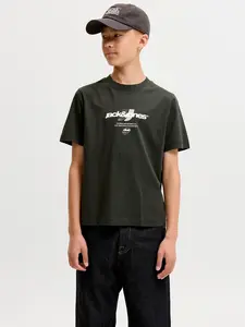 Jack & Jones Junior Tričko 'JCOCLUB'  krémová / grafitová / biela