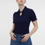 Orsay Modro-krémové dámské pruhované polo tričko - Dámské