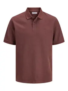 JACK & JONES Tričko 'JJEAUSTIN'  gaštanová