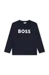 BOSS  Dětské bavlněné tričko s dlouhým rukávem