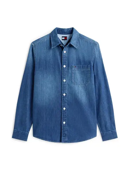 Tommy Jeans Košeľa  modrá denim
