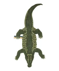 Doing Goods Vlnený koberec Doing Goods Coolio Crocodile 202 x 89 cm