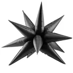 Balónek foliový Hvězda černá 3D 95 cm