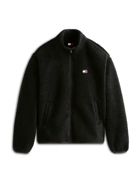 Tommy Jeans Tepláková bunda  čierna