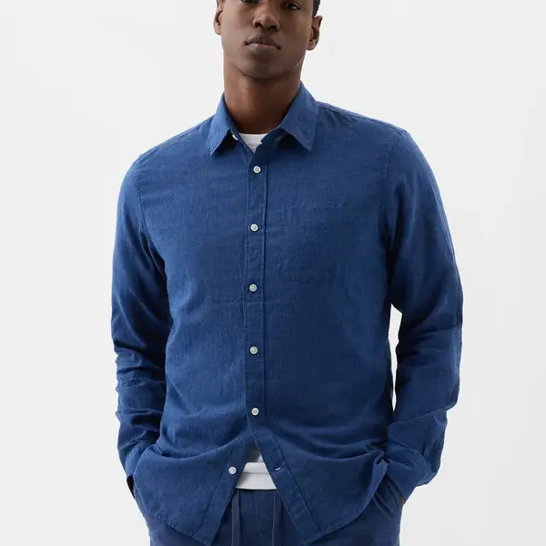 GAP Lněná košile standard fit - Pánské