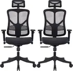MERCURY 2PACK Ergonomická kancelářská židle GEMINI JNS-526, černá (2 ks)
