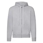 Grey Zippered Hoodie Classic Fruit of the Loom