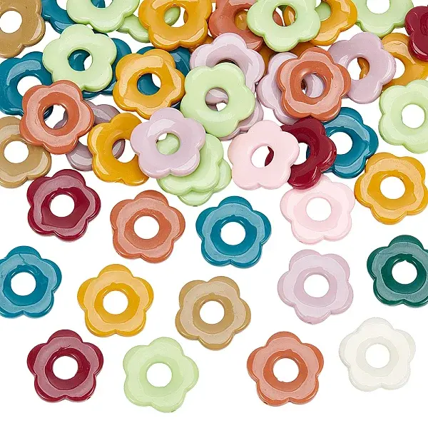 50Pcs Opaque Acrylic Pendants