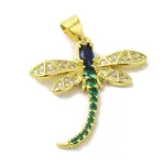 Brass Micro Pave Colorful Cubic Zirconia Pendants