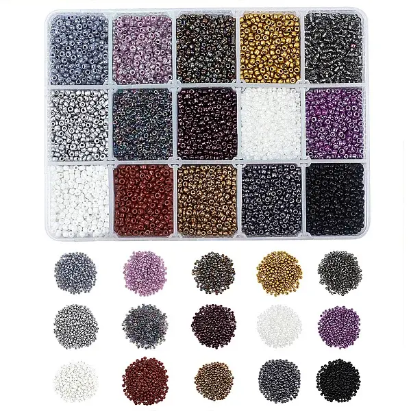 300G 15 Style Glass Seed Beads