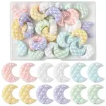 30Pcs 6 Colors UV Plating Opaque Acrylic Beads