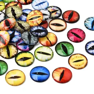 Printed Transparent Glass Cabochons