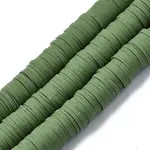 Flat Round Handmade Polymer Clay Beads