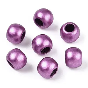 Rondelle Spray Painted Acrylic Beads