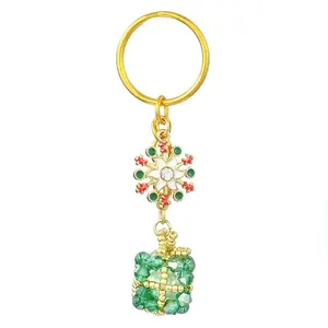 Christmas Woven Glass Keychains