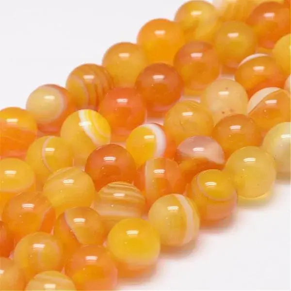 Natural Striped Agate/Banded Agate Bead Strands