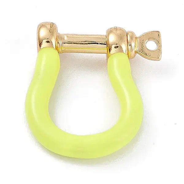 Brass Enamel D-Ring Anchor Shackle Clasps