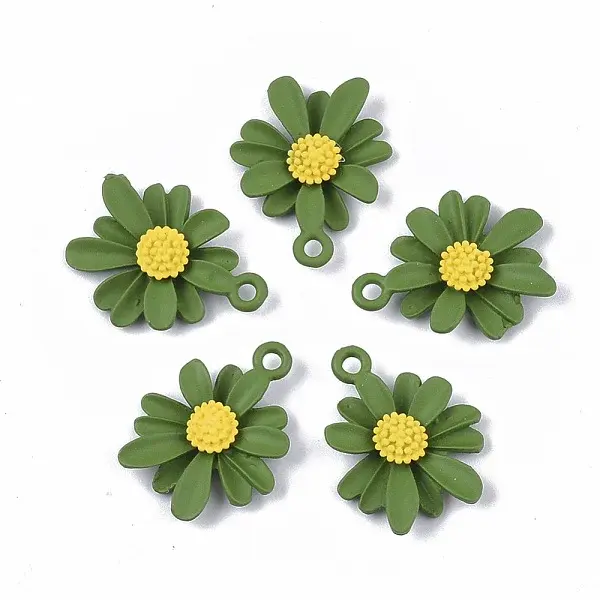 Spray Painted Alloy Pendants