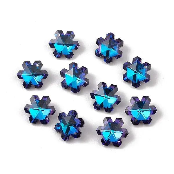 Electroplate Transparent Glass Pendants