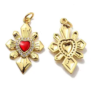 Rack Plating Brass Cubic Zirconia Pendants