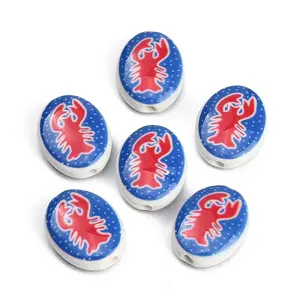 Printed Handmade Porcelain Beads