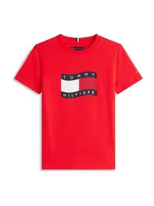 TOMMY HILFIGER Tričko  námornícka modrá / červená / biela