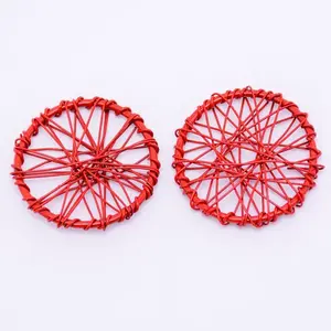 Wrapped Wire Iron Pendants