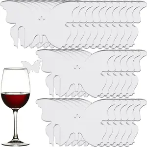 Acrylic Mirror Wine Glass Charms