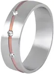 Beneto Exclusive Dámský bicolor prsten z oceli SPD07 53 mm