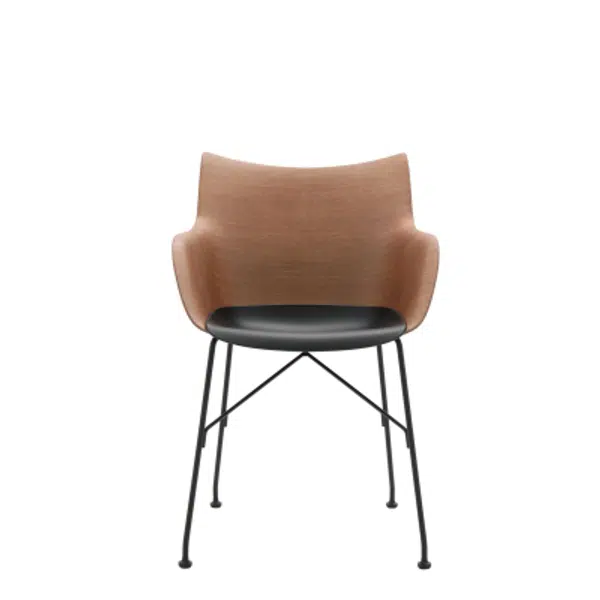 Q/Wood, z expozice  černá-tmavá dýha Kartell