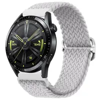 BStrap Elastic Nylon remienok na Huawei Watch GT3 42mm, pearl white