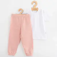 Detská bavlnená súprava tričko a mušelínové nohavice New Baby Kindergarten ružová 122 (6-7 rokov), 20C56672