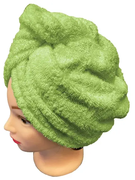 Rýchloschnúci froté turban na vlasy, pistáciový