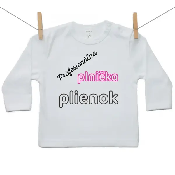Boodyy Tričko s dlhým rukávom Profesionálna plnička plienok 80 (9-12 mesiacov)
