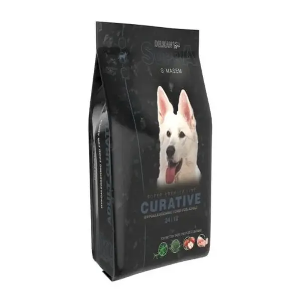 DELIKAN SUPRA Curative 3kg superprémiové krmivo pre dospelé psy s prídavkom prírodného uhlia