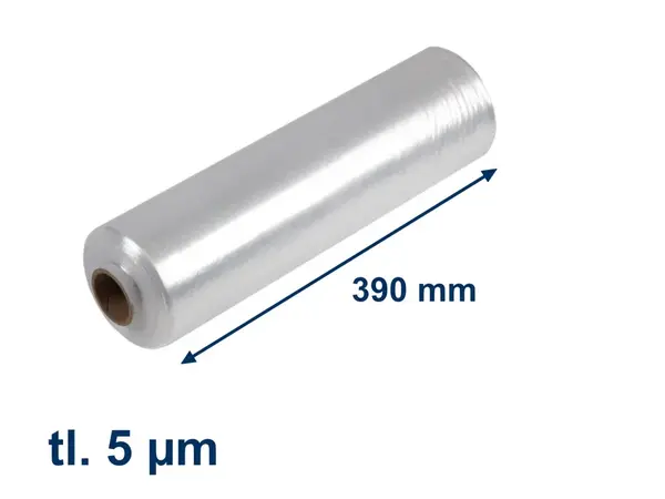 Stretch fólie ruční předepnutá 390mm / 5µm / 480m - Nano Bolt