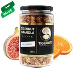 Granola z lupienkov lúpaného tigrieho orecha s figami a pomarančom