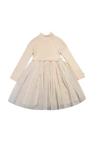 Donsje Detské vlnené šaty Donsje Lotus Dress